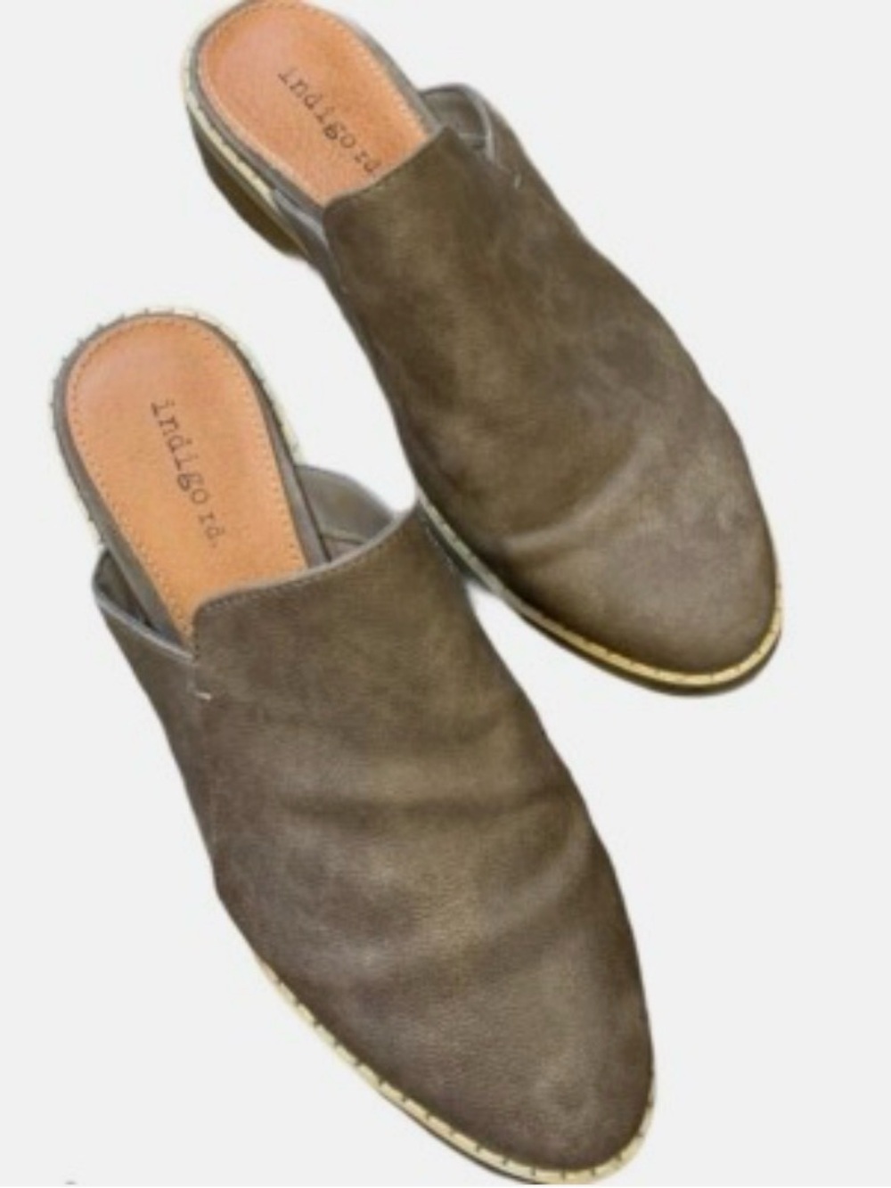 Indigo Rd. Tan Brown Almond Toe Slip-On Mule Loafers